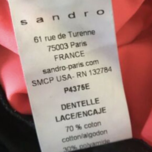 7/8 Pants Sandro lace fushia and black - Picture 3 of 7